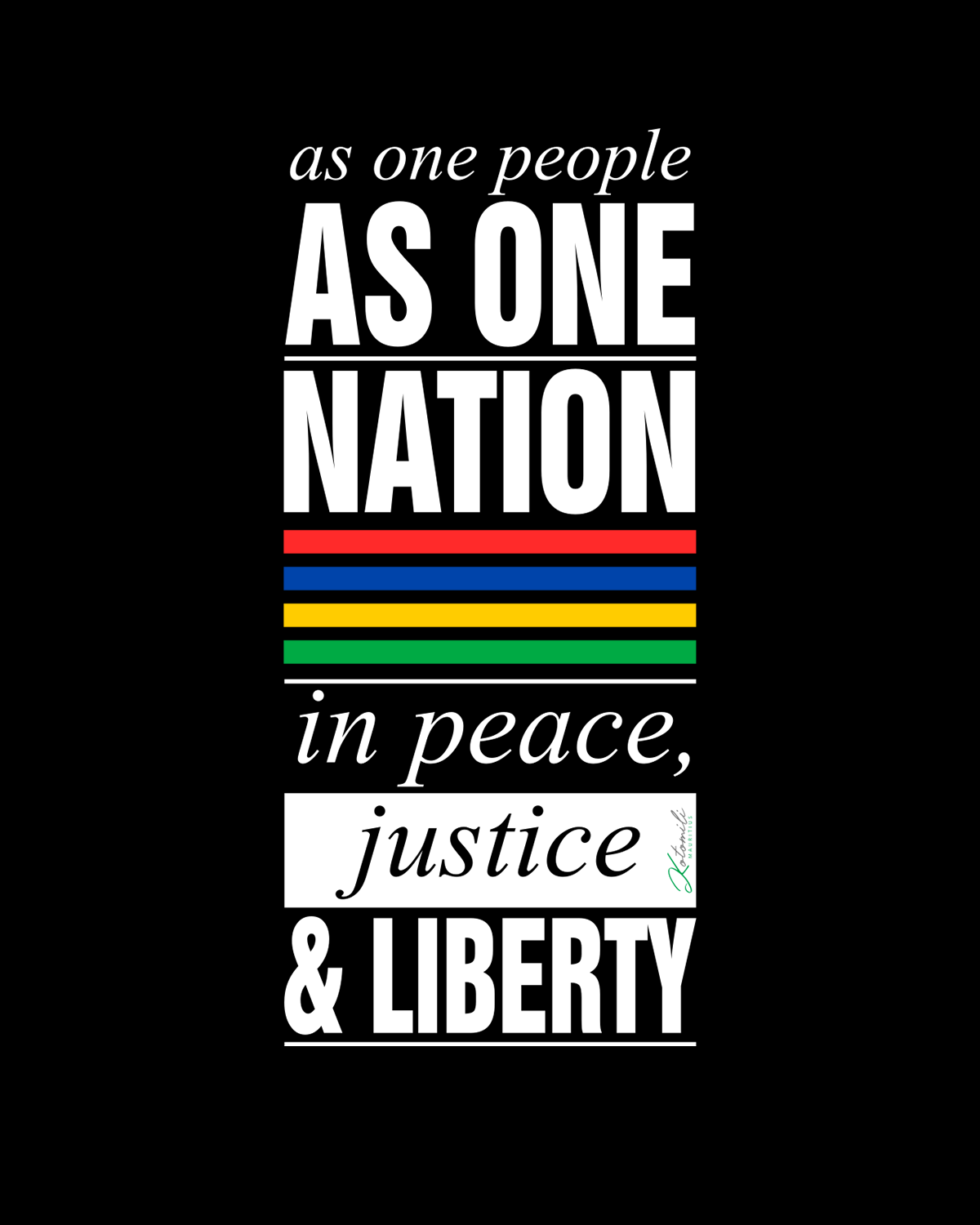 As one nation Mauritius