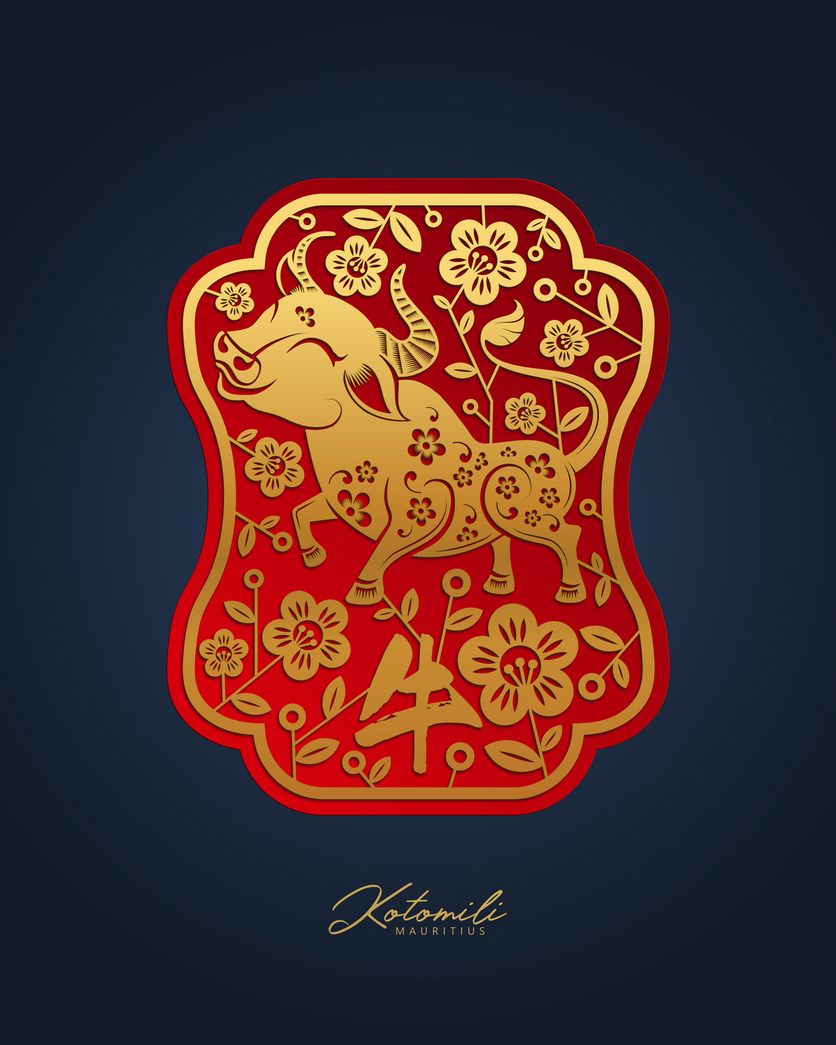 Chinese New Year of the Golden Ox by Kotomili Mauritius