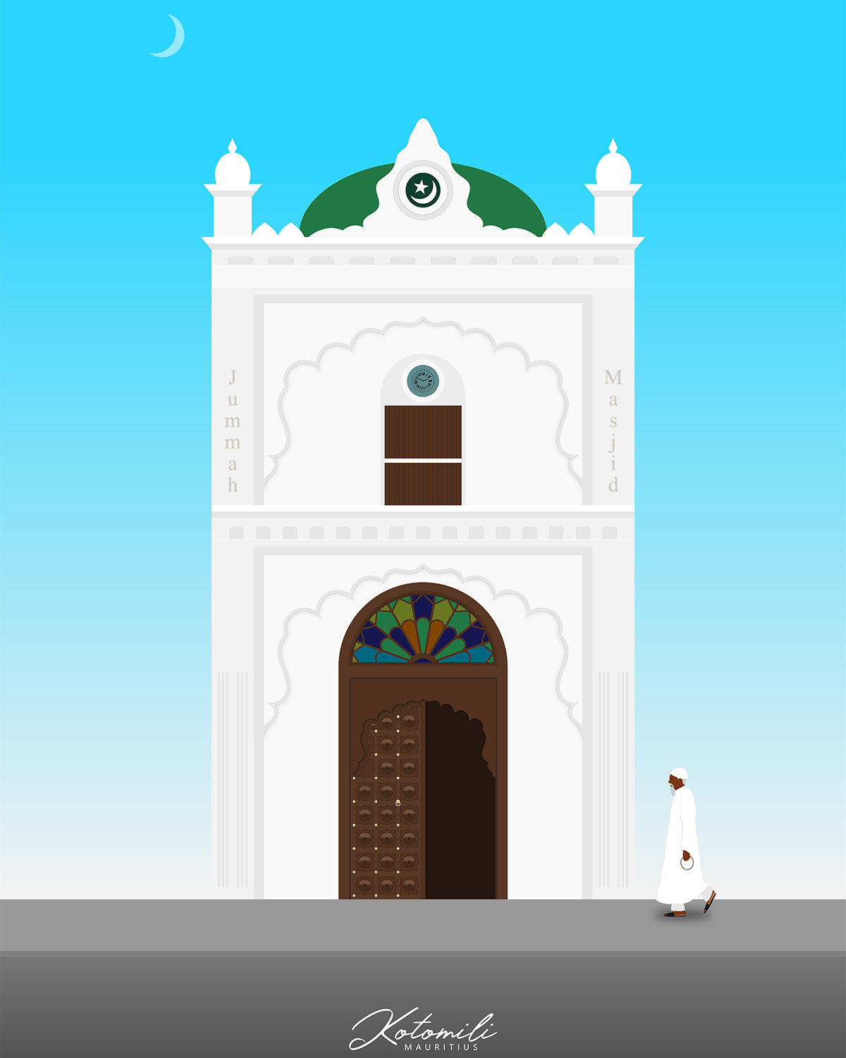 Eid Jummah masjid Port-Louis Mauritius by Kotomili