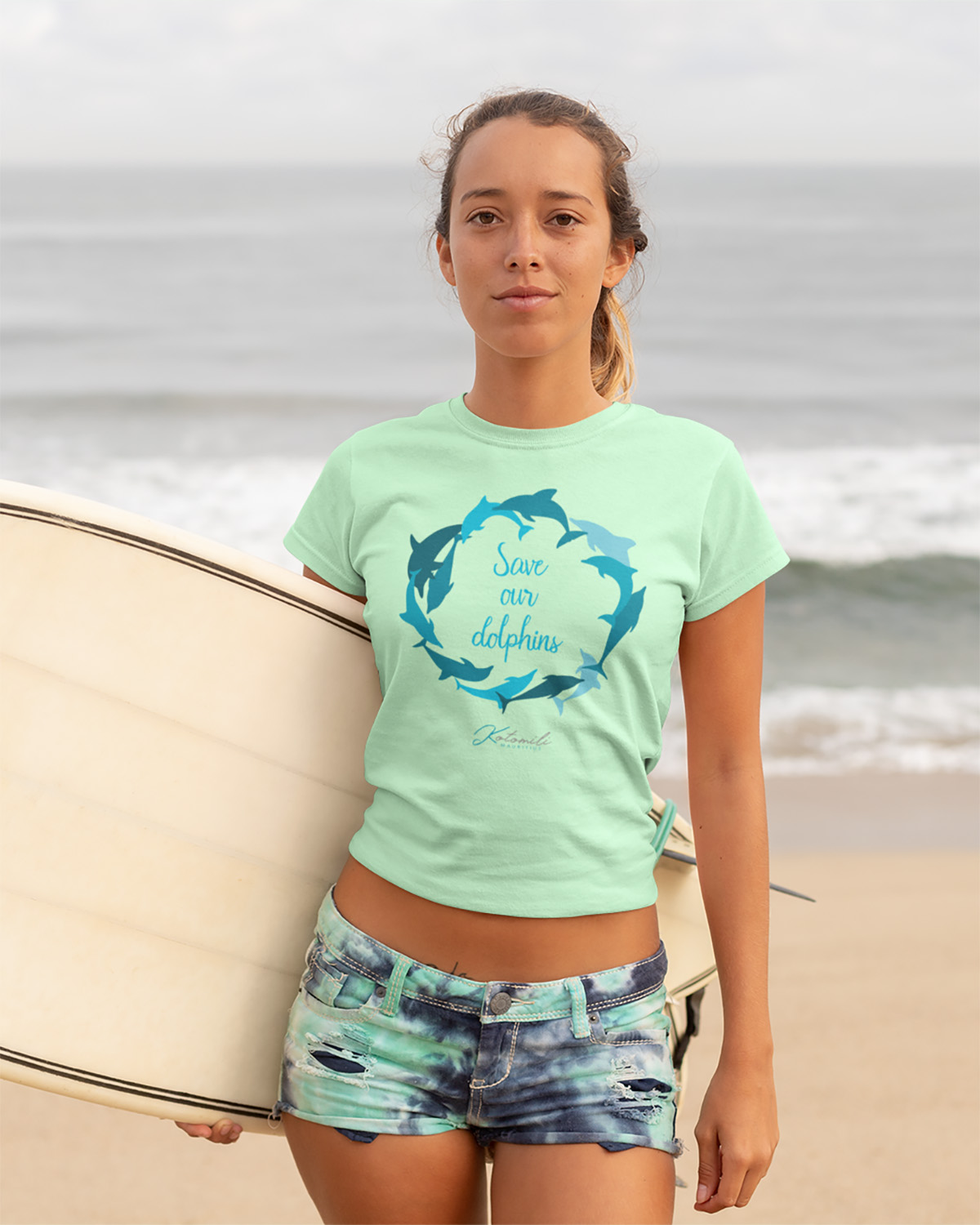 Kotomili Mauritius Save our dolphins T-shirt